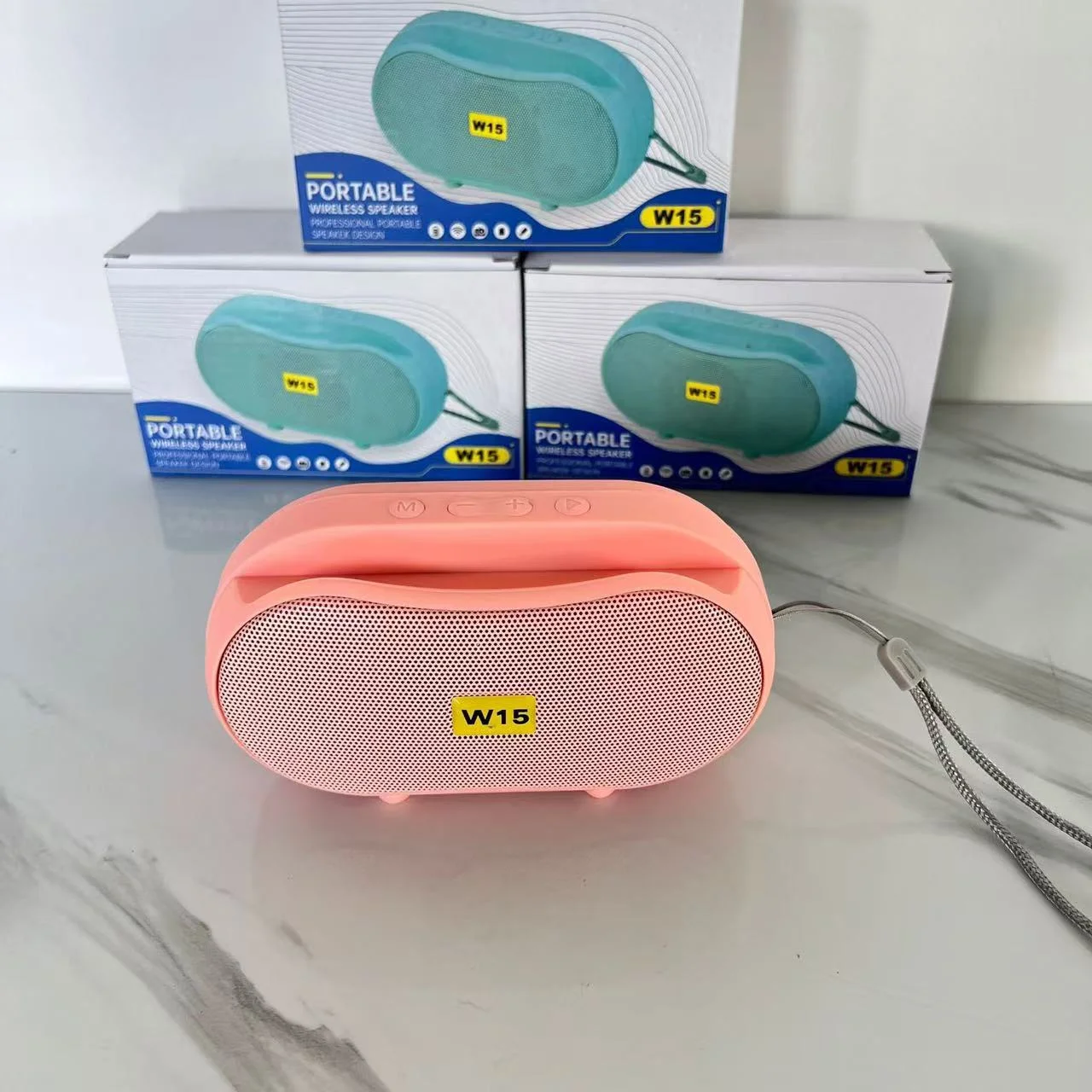 W15 Mini Portable Bluetooth Speaker – Light Green - Image 6